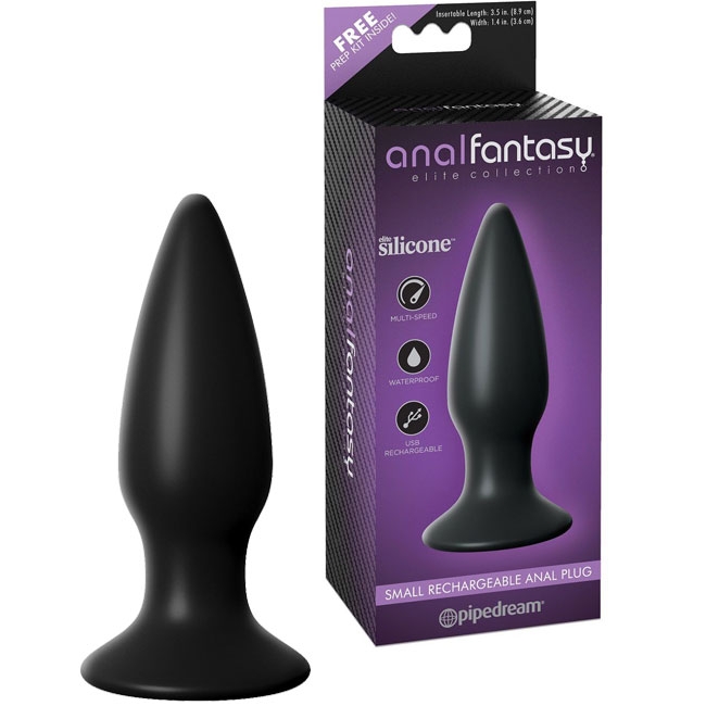 Анальная вибропробка PipeDream Anal Fantasy Collection с пультом ДУ, черная PD4616-23  - PipeDream - С вибрацией - Купить