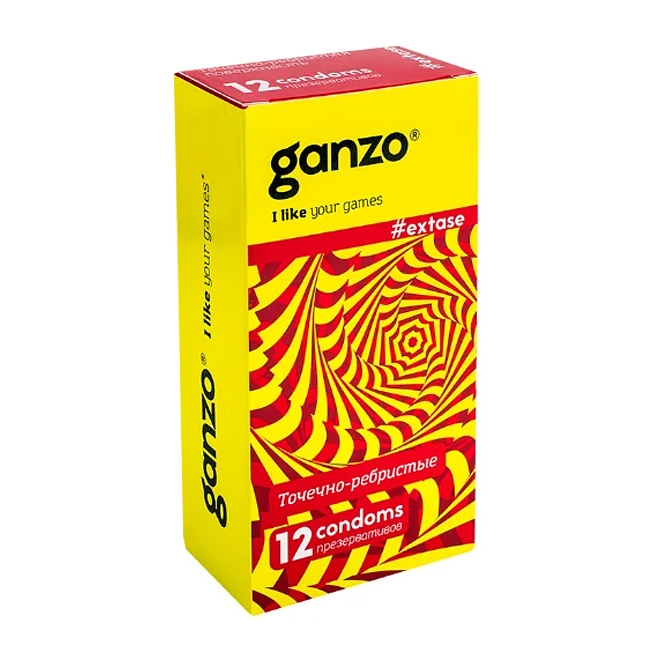 Презервативы ребристые Ganzo Ribs, 3 шт 00-00000194 - Ganzo - Ребристые презервативы - Купить