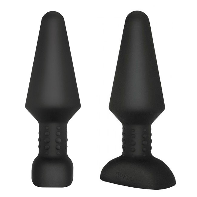 Анальная римминг-пробка с ДУ b-Vibe Rimming Plug Black, черный E26456 - b-Vibe - С вибрацией - Купить