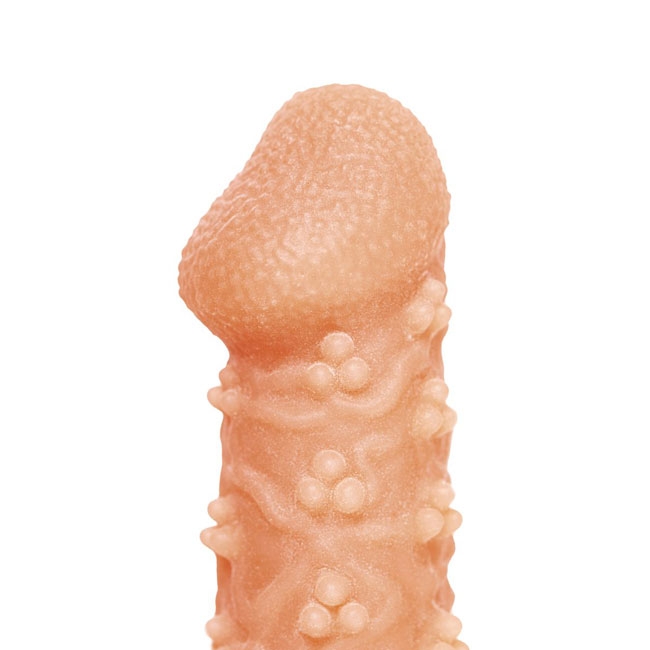 Насадка Kokos Cock Slave L с подхватом мошонки и с шипиками, телесная УТ-00002562 - KOKOS - Удлиняющие/утолщающие насадки - Купить