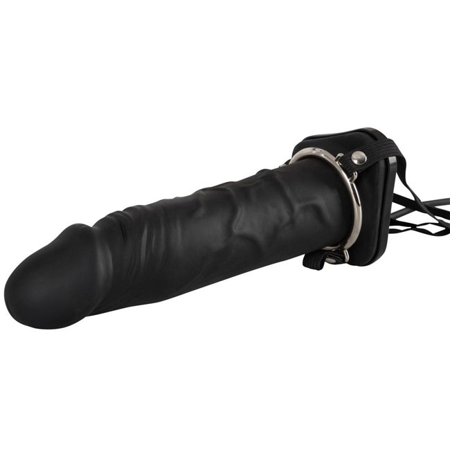 Страпон полый на ремнях с подкачкой Orion Inflatable Strap On, черный 5130400000 - Orion - Страпоны на трусиках и ремешках - Купить