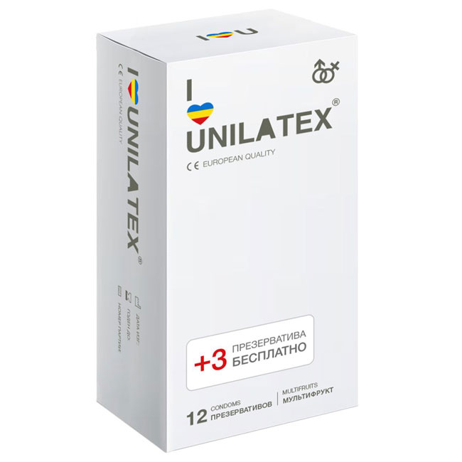 Презервативы Unilatex Multifruits, 15 шт