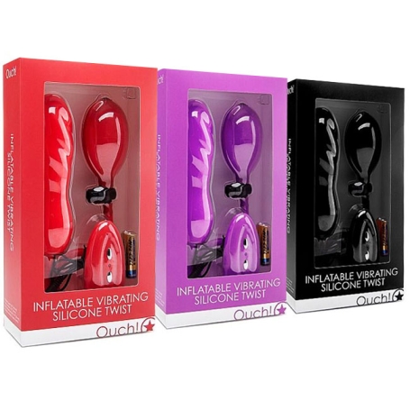 Вибропробка с расширением Inflatable Vibrating Silicone Twist