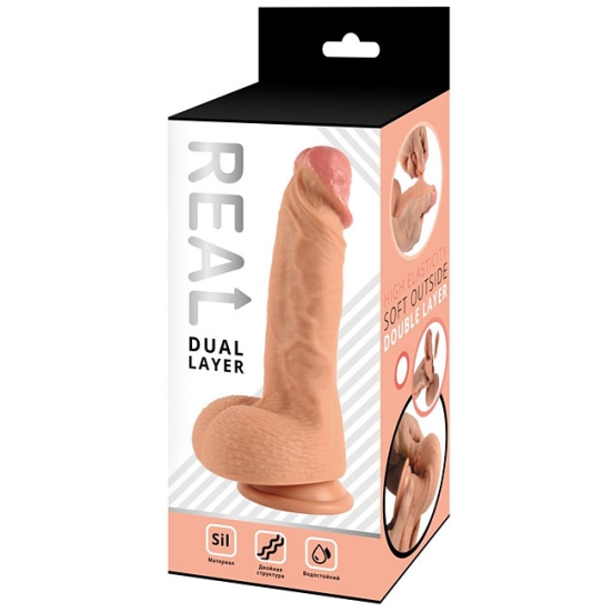 Фаллос Real Dual Layer