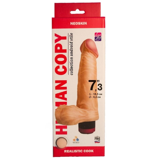Фаллос-вибратор Lovetoy Human Copy 7,3&quot;