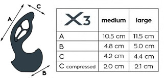 Размеры анального массажера Xpander X3